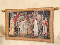 Full view of tapestry on wall