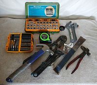 All tools laid out together