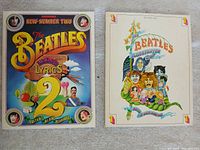 Front covers of both Beatles Illustrated Lyrics volumes