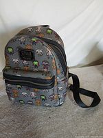 Front view of Marvel Loungefly mini backpack