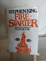 Front view of Stephen King Firestarter first edition hardcover with dust jacket