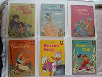 Group shot of all six Walt Disney hardcover storybooks