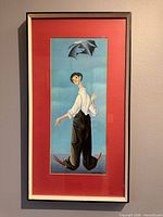 Front view of framed Carlo Canevari signed print showing full artwork, mat and frame