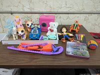 overview of all toys on table