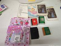 Overview of all stationery items laid out