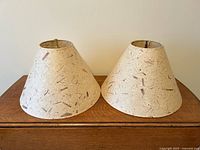 Front view of both matching paper lamp shades