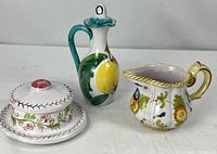 Group shot of all three ceramic items