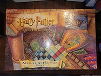 Front lid of Harry Potter Mystery at Hogwarts board game box