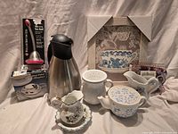 All nine items arranged together showing condition and variety