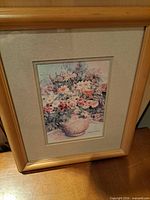Framed print of mixed bouquet in vase