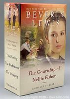 Front and side view of slipcase showing title, author, book titles