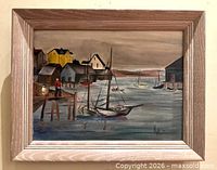 Full view of framed painting