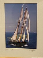 Full view of photograph showing schooner Bluenose II under sail