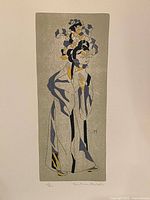 Full view of unframed print on paper