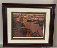 Full view of framed print showing artwork, mat and frame