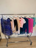 Rack with nine Guess/Marciano tops and blouses
