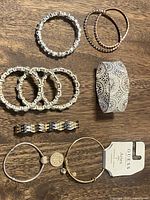 All bracelets laid out for overview of lot