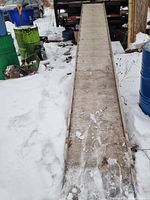 Full view of ramp from lower end across snow