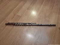 Full view of assembled Selmer flute on floor