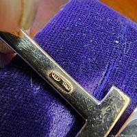 Close-up of Italy 925 hallmark on bracelet interior