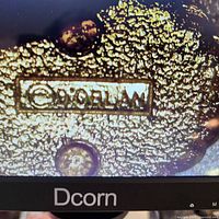 Close-up of D'Orlan hallmark on slider back