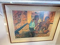 Full view of framed Gauguin print