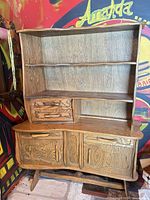 Full view of two-piece hutch