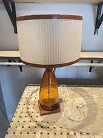 Full view of lamp with shade