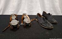 Roller skates and shoes full view