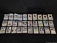 Full layout showing sealed packs and loose baseball cards