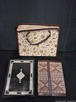 Floral tote and two folders front view