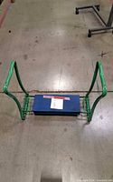 Foldable garden kneeler seat unfolded, top view