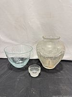 Group shot of vase, bowl, dish