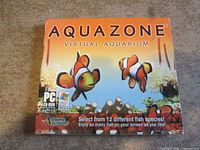 Front of Aquazone Virtual Aquarium PC software box