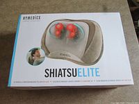 Front of HoMedics Shiatsu Elite massage pillow retail box