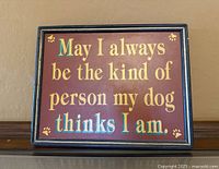 Front view showing full text, colors, frame detail