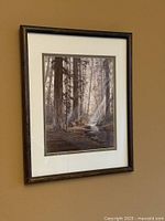 Full view of framed print on wall