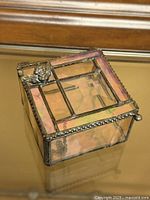 Closed box showing top and side