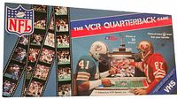 Front of box showing NFL The VCR Quarterback Game artwork and branding