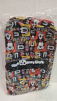 Front view of sealed Mickey Mouse patterned Walt Disney World backpack