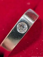 Top view showing bezel-set CZ on silver band
