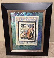 Full view of framed print showing frame style and artwork