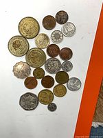 All 22 coins laid out front side