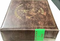 Closed brown Baseball Card Album showing spine label for 1990 Upper Deck set