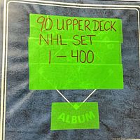 Binder cover marked 90 Upper Deck NHL Set 1-400