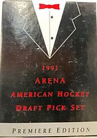Front cover of 1991 Arena American Hockey Draft Pick Set Premiere Edition box