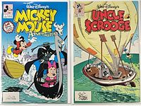 Both comic books side by side in bags and boards