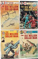 Front covers of issues 1-4, bagged and boarded