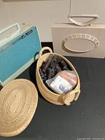 Turquoise Lady Sunbeam Vista dryer, beige dryer, basket with rollers