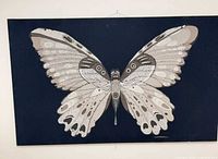 Front view of butterfly fabric print